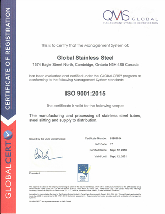 ISO 9001:2000 Certificate